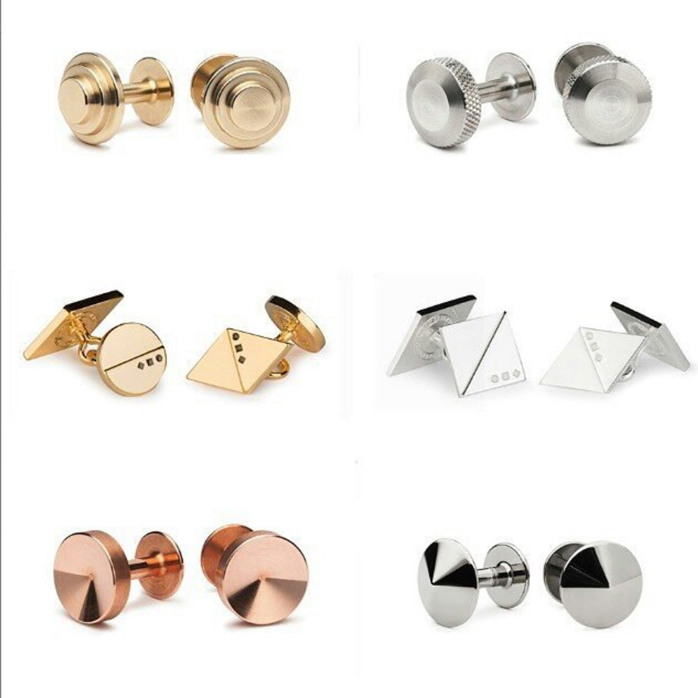 cufflinks chain vs fixed back types of cufflinks Alice Made This
