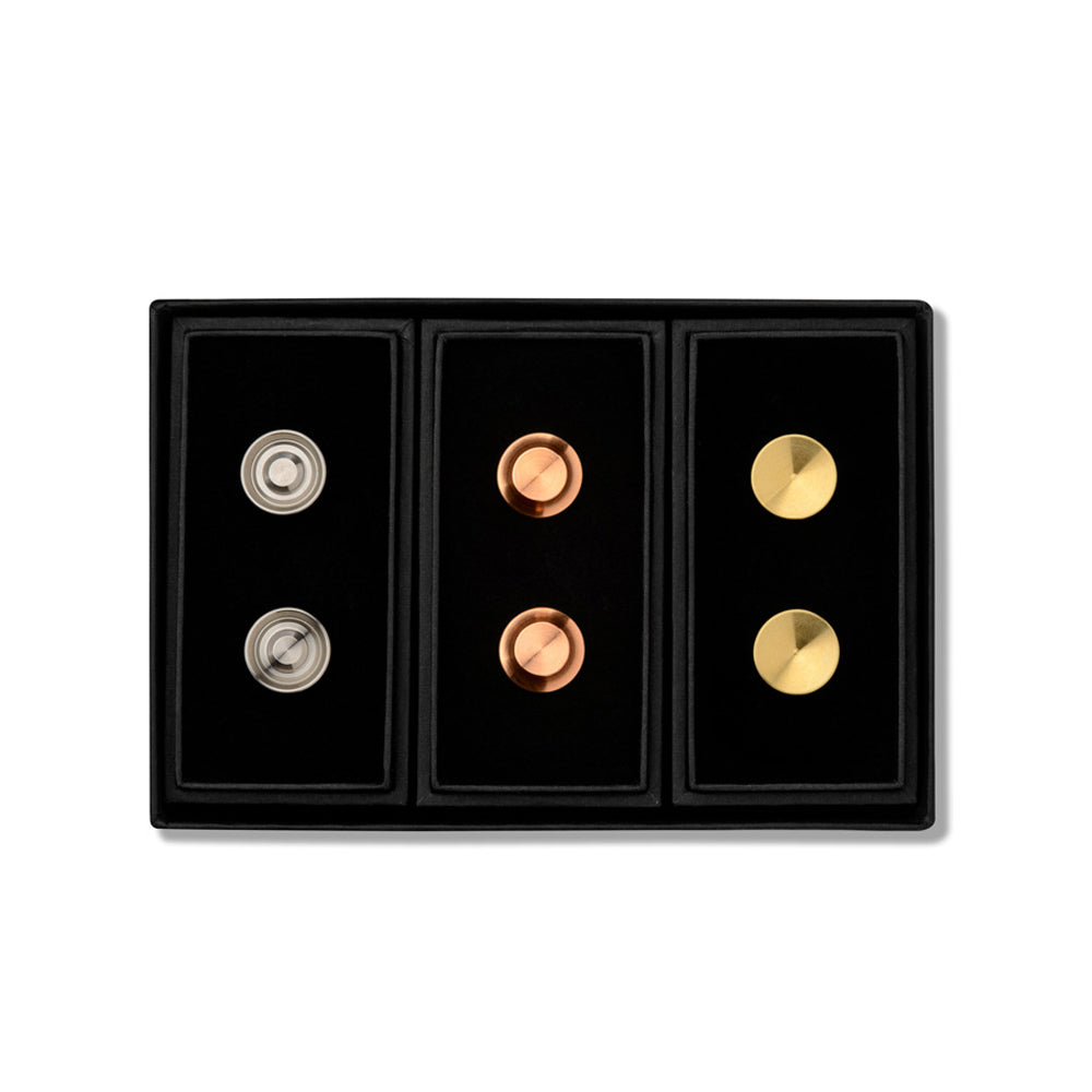 Our mixed material cufflinks gift set