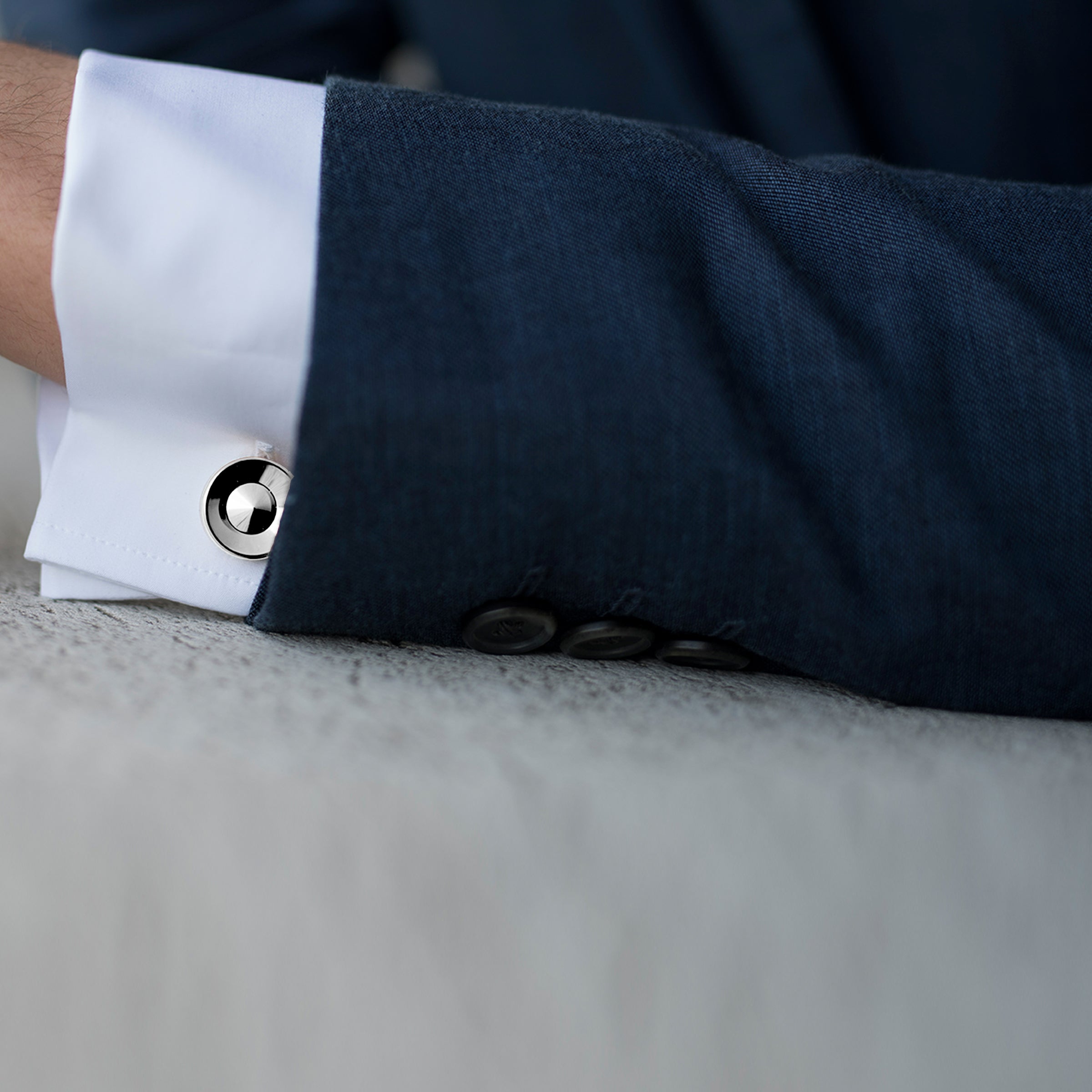 silver cufflinks | minimal designer cufflinks | Alice Made This