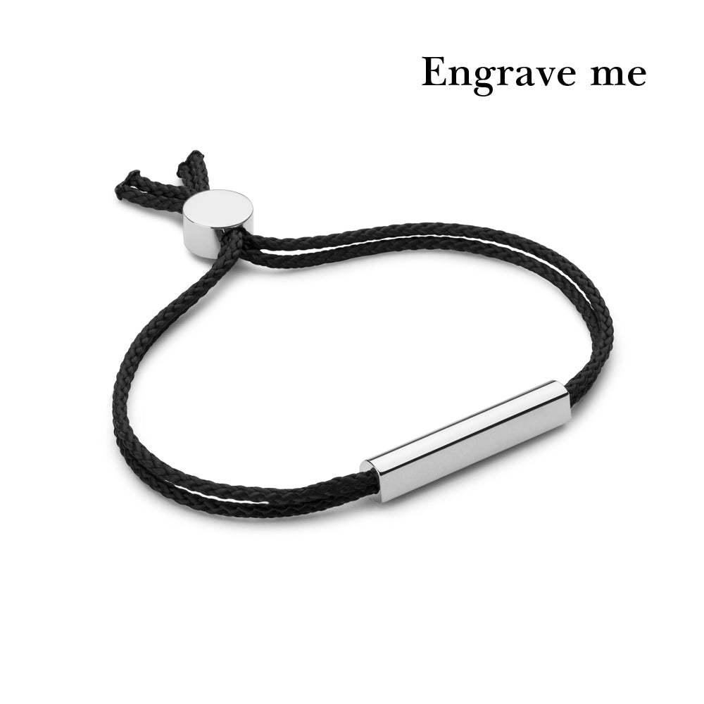 charlie | black and silver bracelets | mens id bracelet