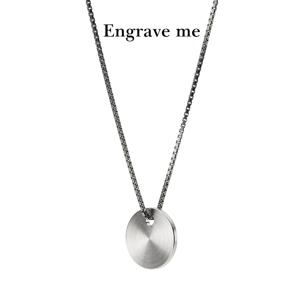 Mens white gold dog tags top