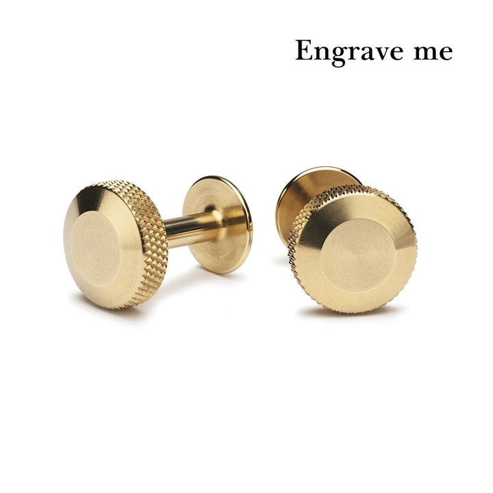 oliver brass cufflinks | engrave me