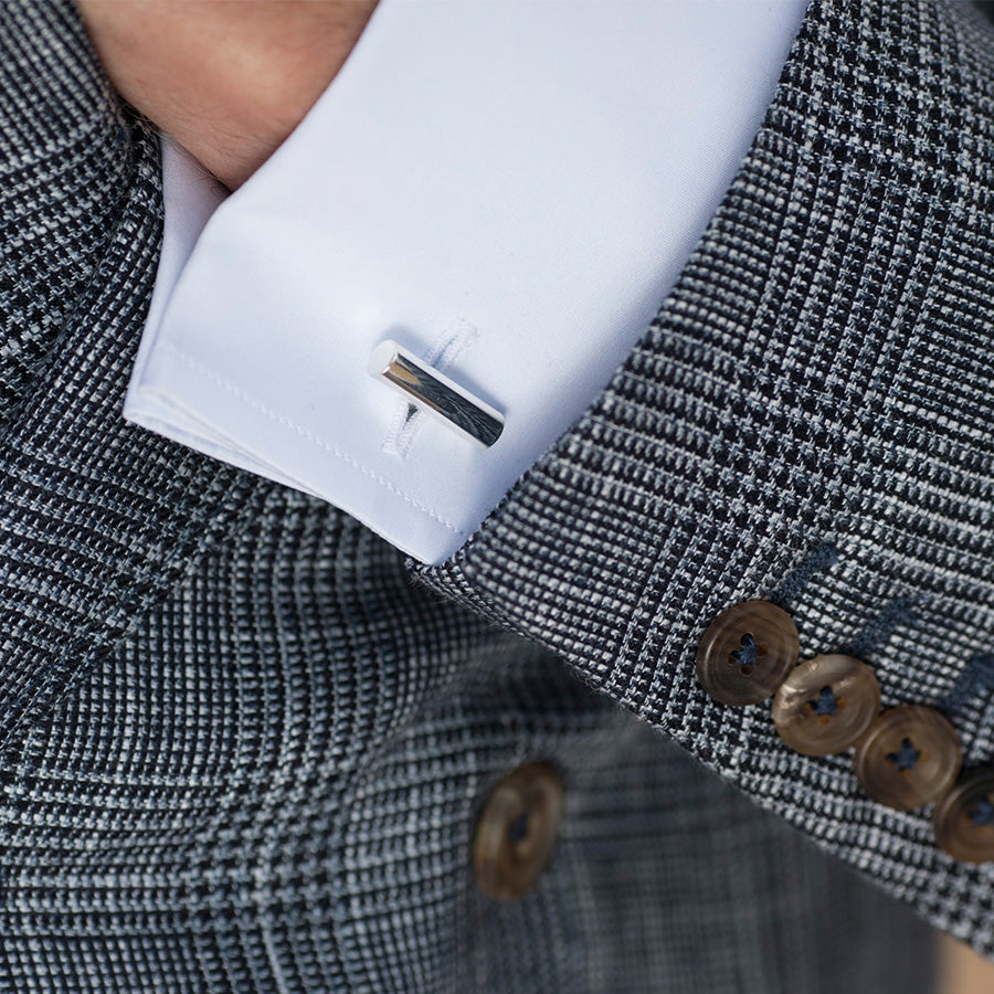 kitson silver cufflinks | close up