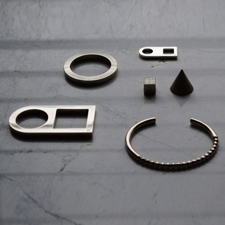 geometric jewellery | precision milled jewellery