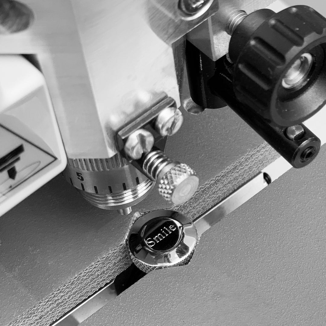Alice Made This is pleased to introduce its complimentary personalisation service as part of its Precision Jewellery collection. We now have our own engraving machine and in-house diamond blade engraving capabilities so that you can make your pieces truly