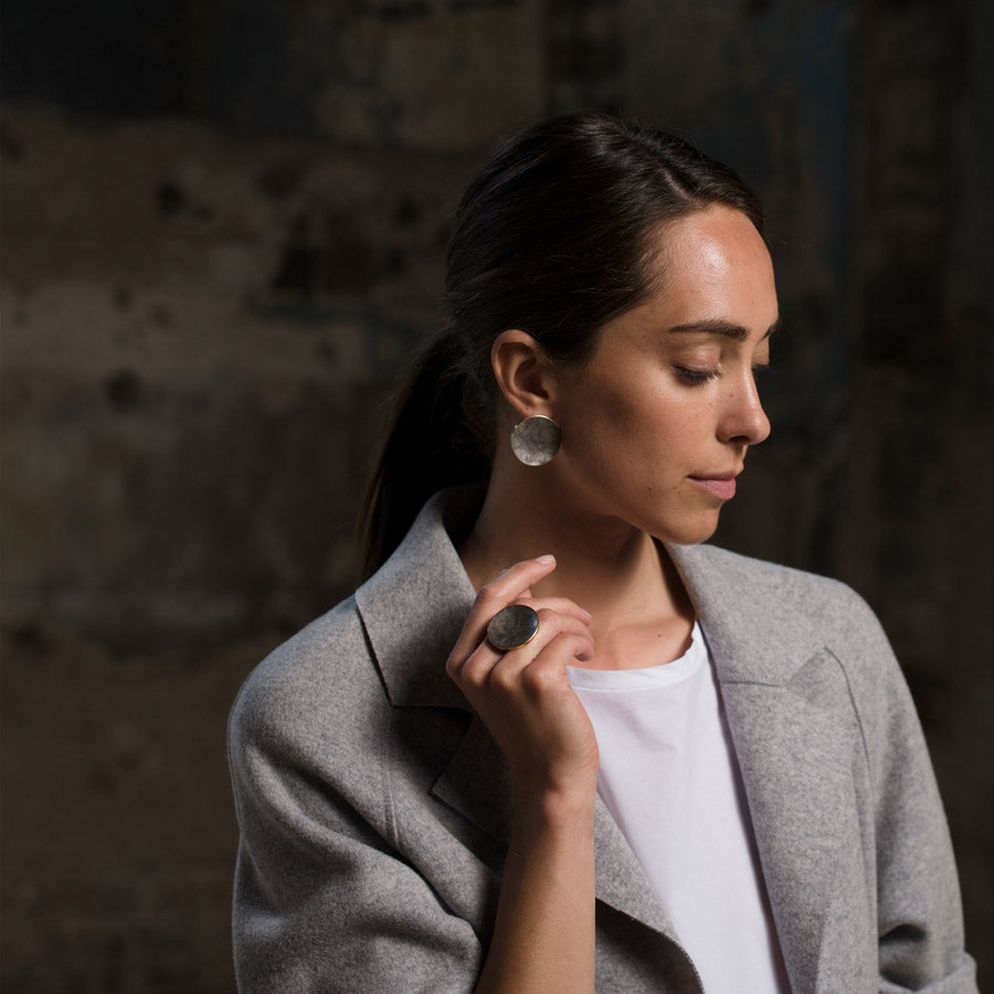 After the launch of our Patina cufflinks collection, we have some exciting news for the ladies! Alice Made This' statement Patina earrings and rings for her have just landed, offering rich and colourful details to accessorise both your day and night time 