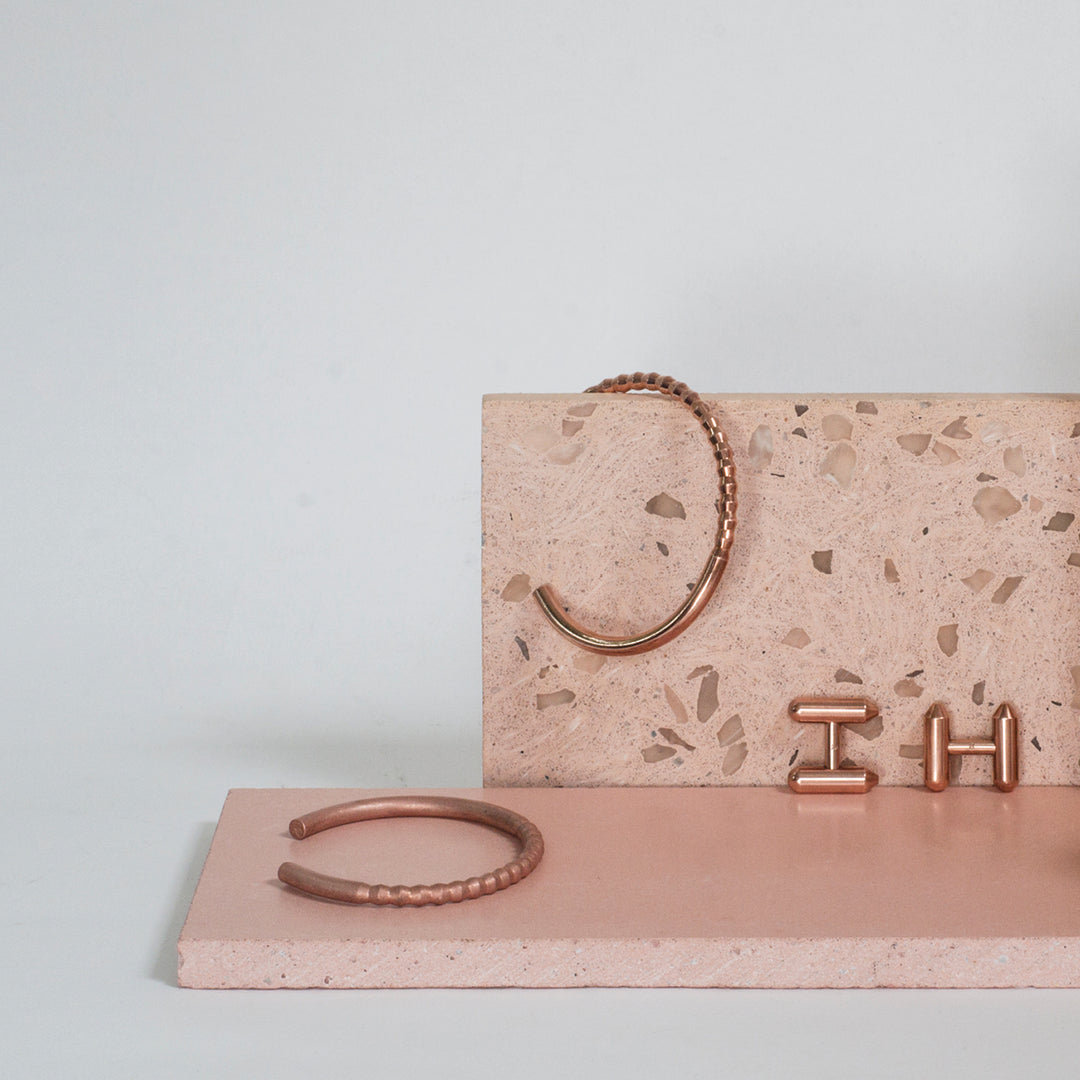 Learn about copper with men's accessories and women's jewellery brand Alice Made This, who makes copper cufflinks, copper bracelets and copper shirt studs.