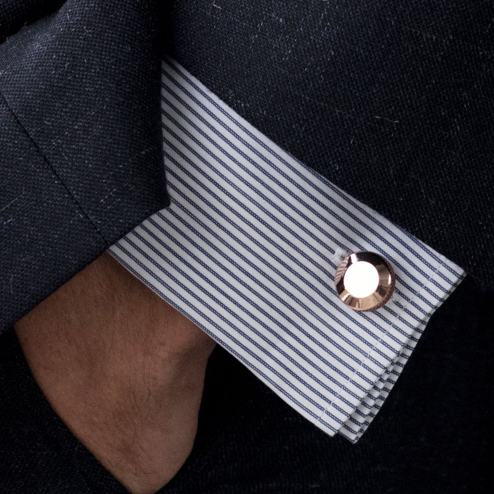 minimal designer cufflinks | rose gold cufflinks | Alice Made This