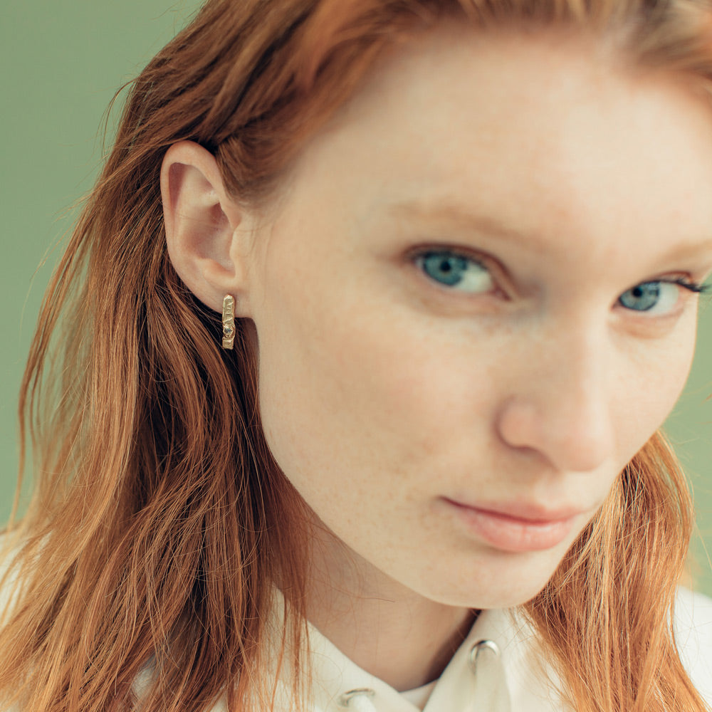 Alice Made This | Gold Diamond Earrings