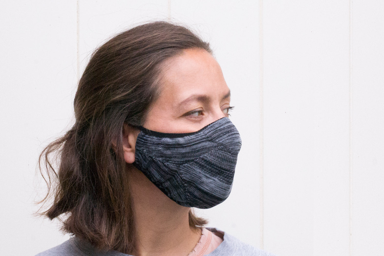 steel coloured reusable face mask | how to wear | reusable face mask