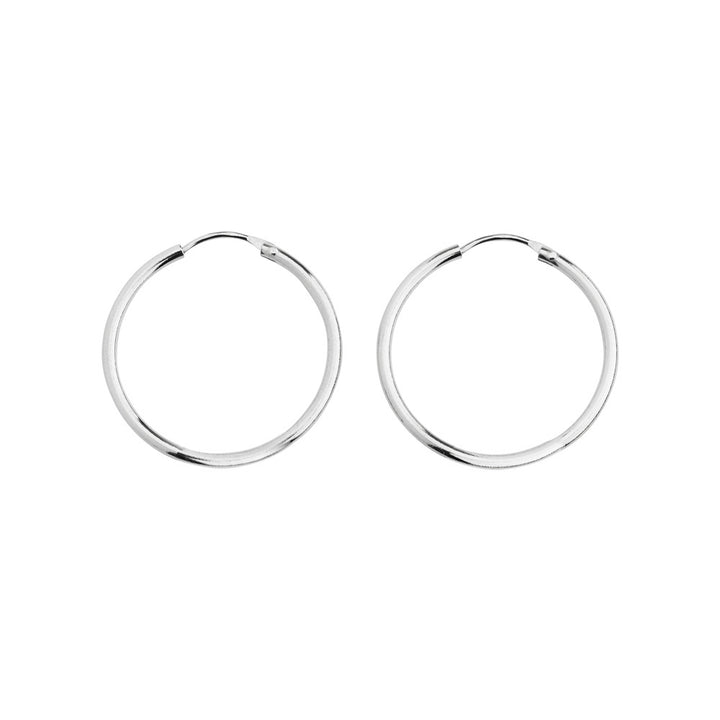 32mm Silver Hoop Earrings