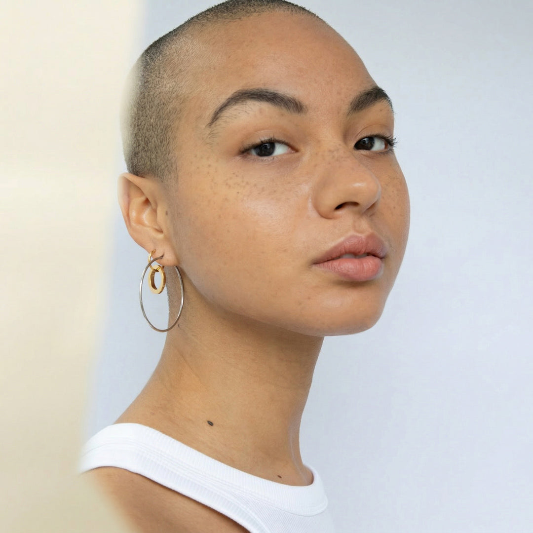 45mm Silver Hoop Earrings