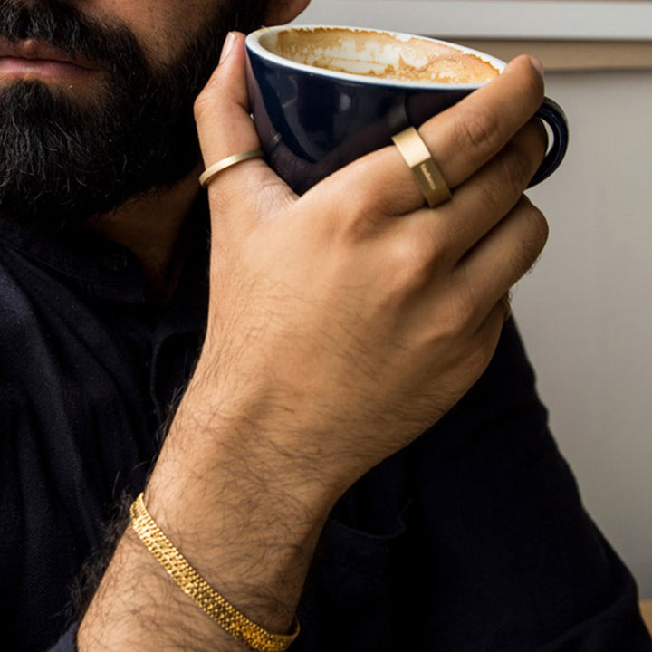 Bacchus gold signet ring