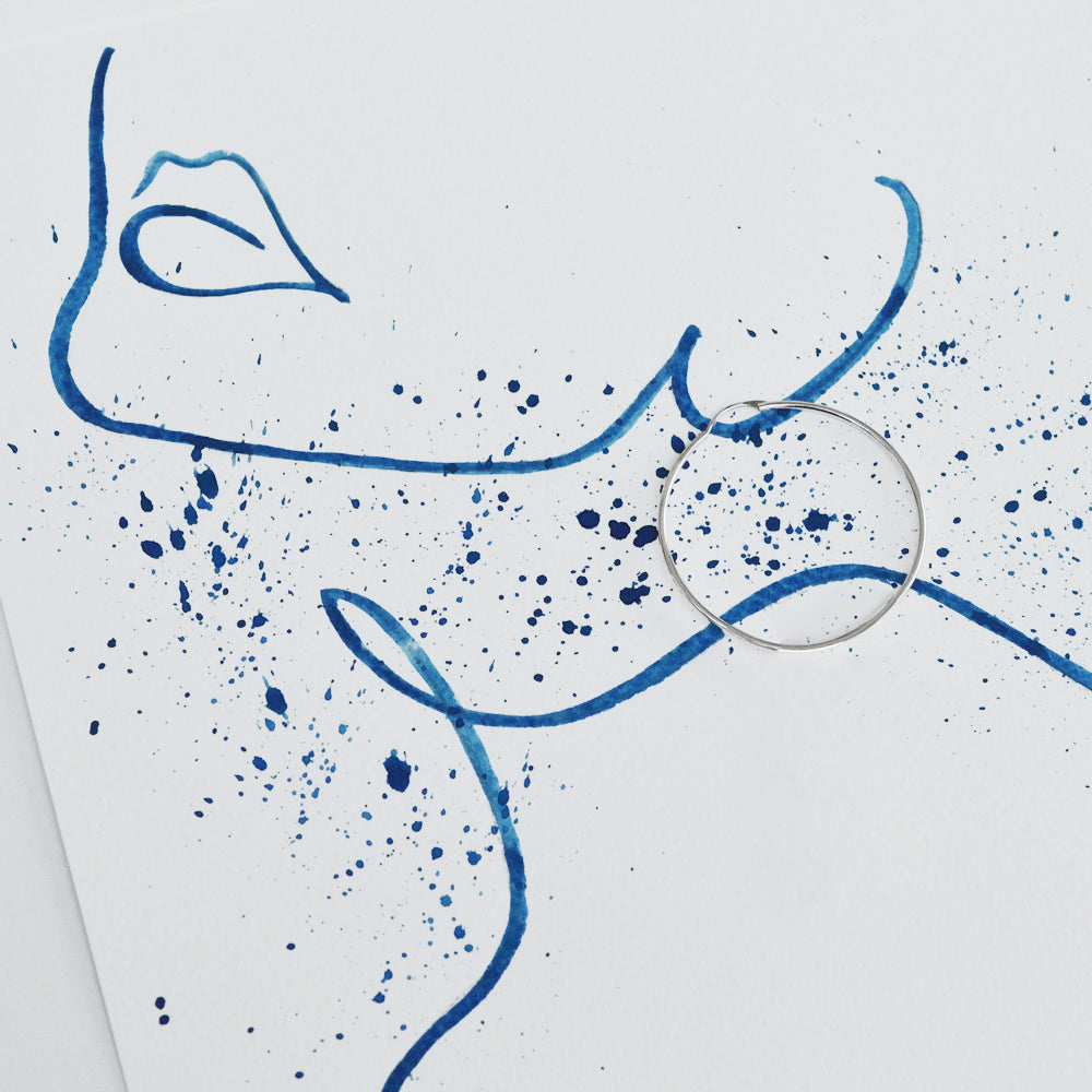 45mm Silver Hoop Earrings