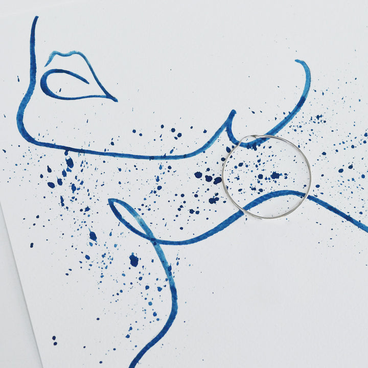 45mm Silver Hoop Earrings