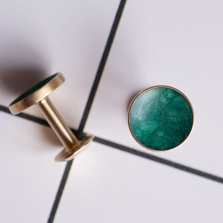 Edition - Bayley Emerald brass cufflinks