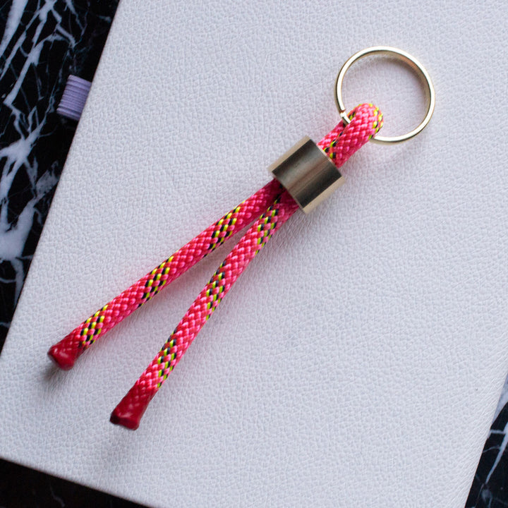 Farrin pink gold key ring