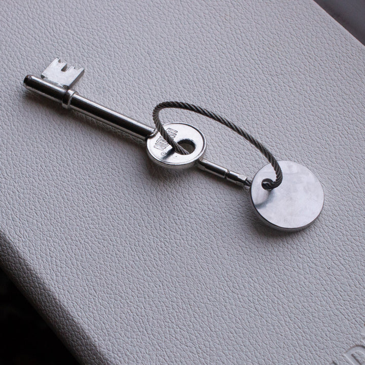 Dot silver key ring
