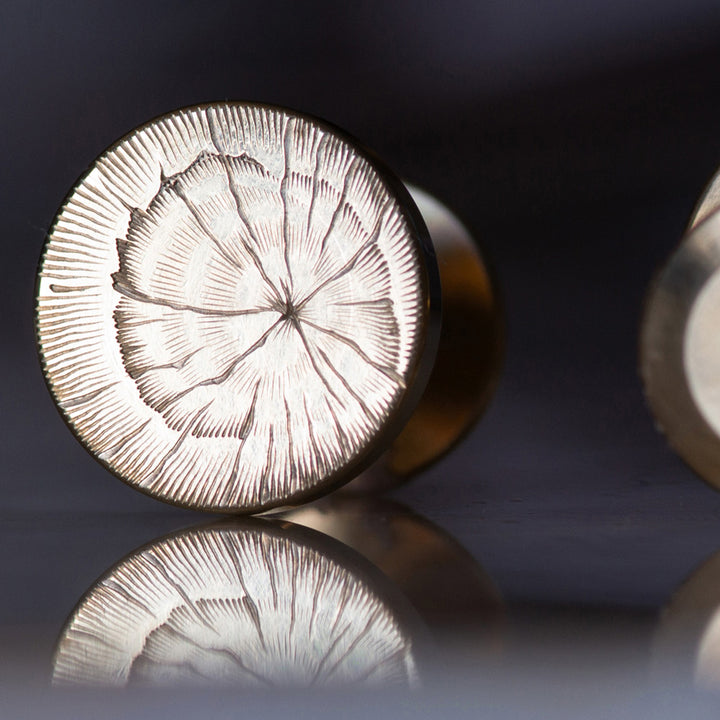 Edition - Oak Hand Engraved brass cufflinks
