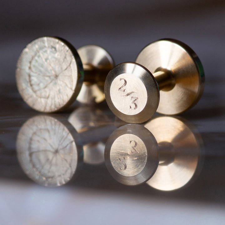 Edition - Oak Hand Engraved brass cufflinks