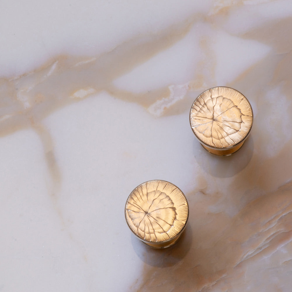Edition - Oak Hand Engraved brass cufflinks