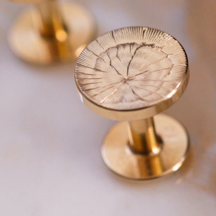 Edition - Oak Hand Engraved brass cufflinks