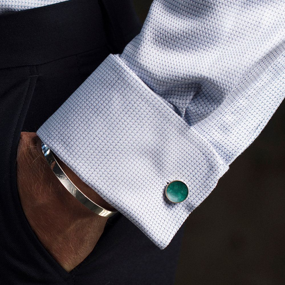 Edition - Bayley Emerald brass cufflinks