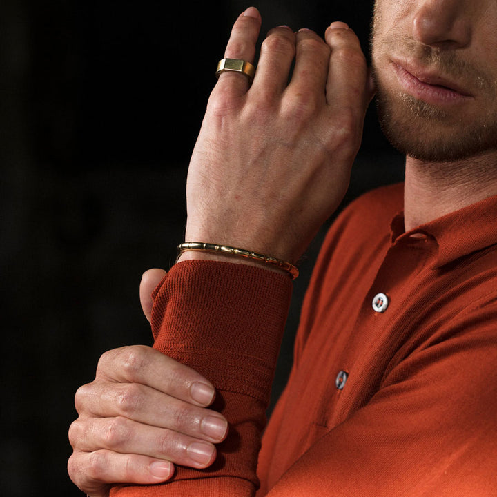 Bacchus gold signet ring