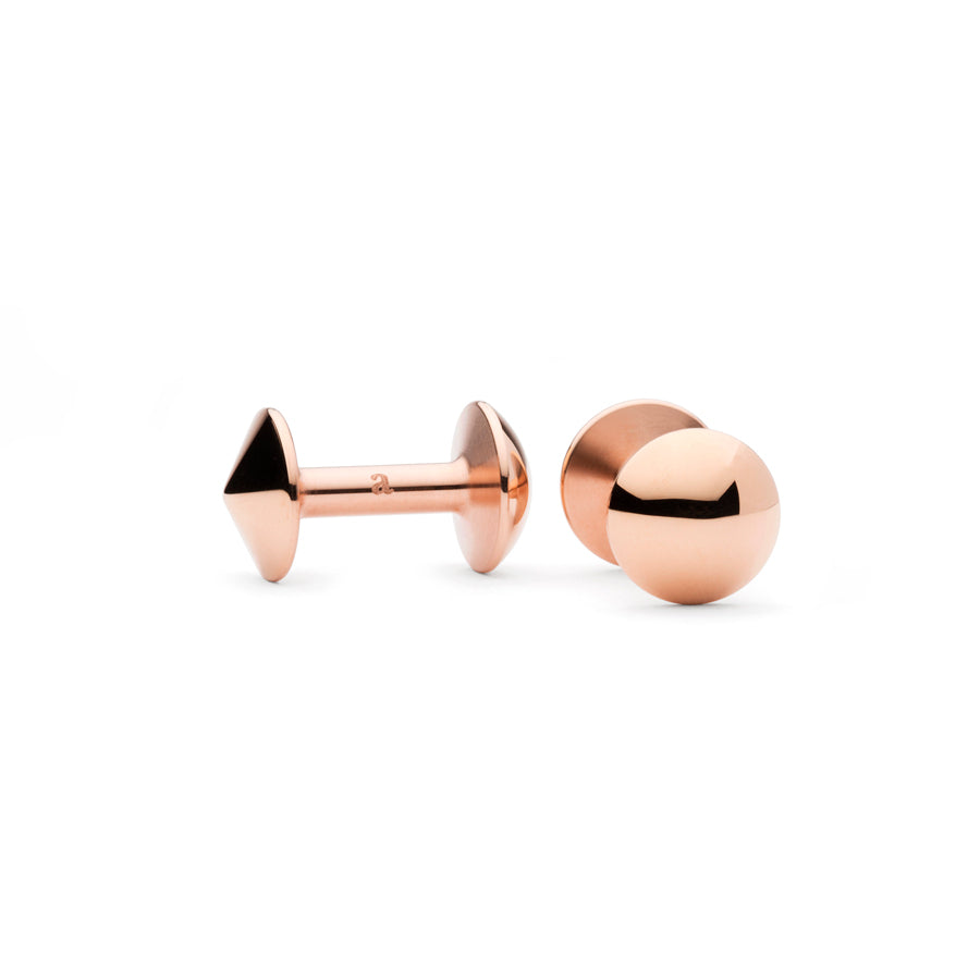 Alice Made This | Rose Gold Cufflinks for Men | Minimalist Cufflinks