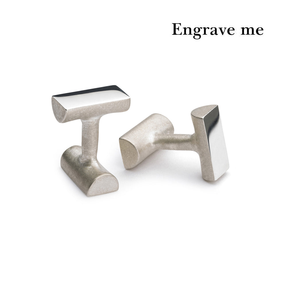 bancroft silver cufflinks | engrave me