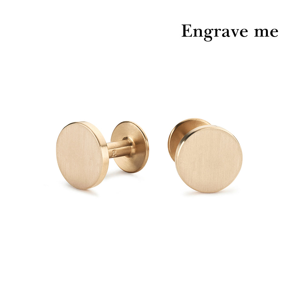 dot brass cufflinks