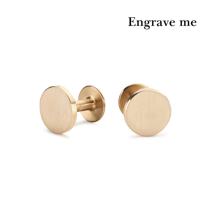 dot brass cufflinks