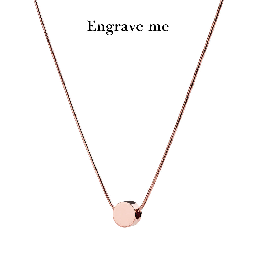dot rose gold necklace