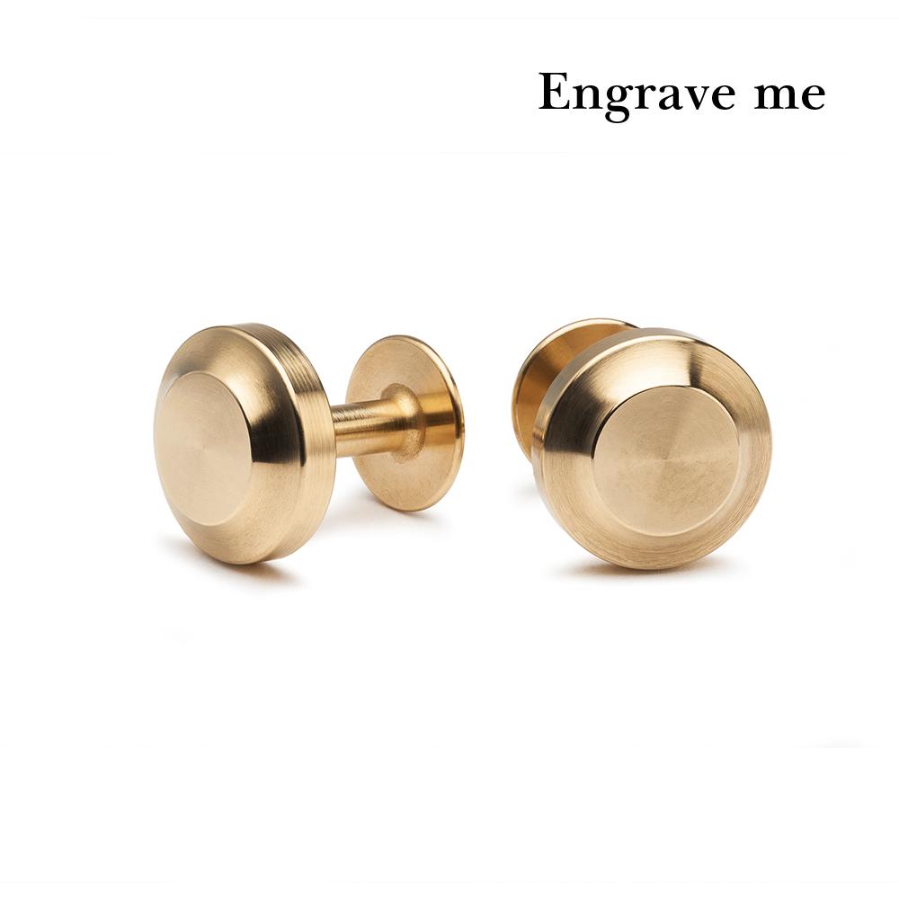 edward brass cufflinks | engrave me