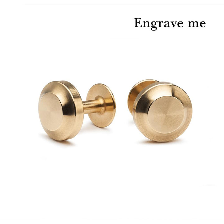 edward brass cufflinks | engrave me