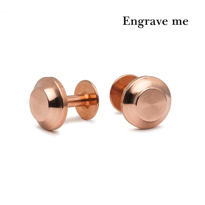 edward copper cufflinks | engrave me