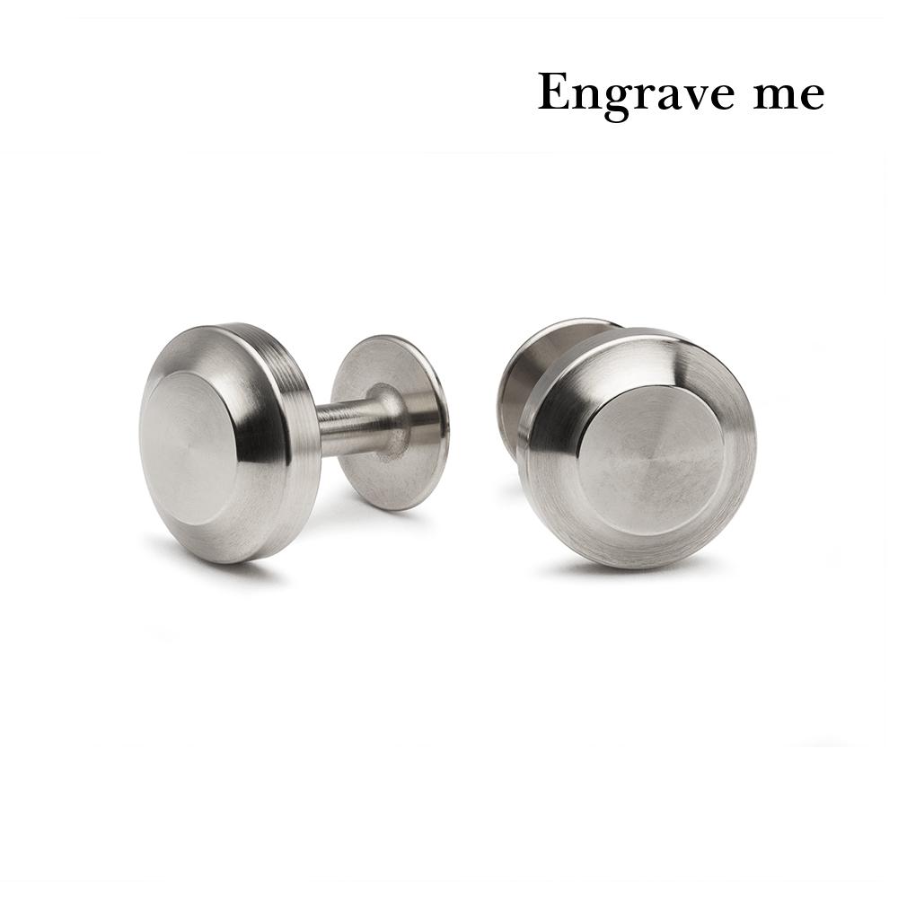 edward steel cufflinks | engrave me