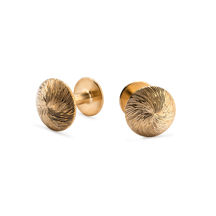 james brass spiral cut cufflinks