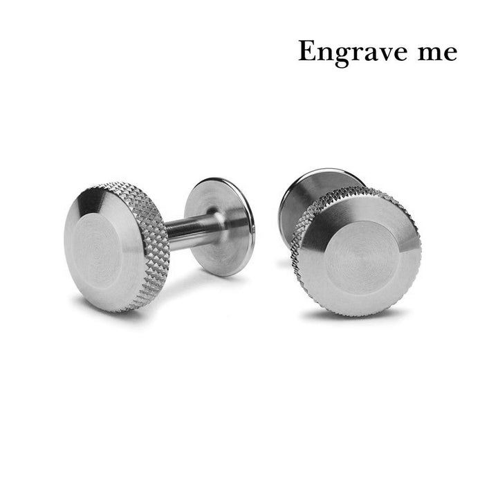 oliver steel cufflinks | engrave me