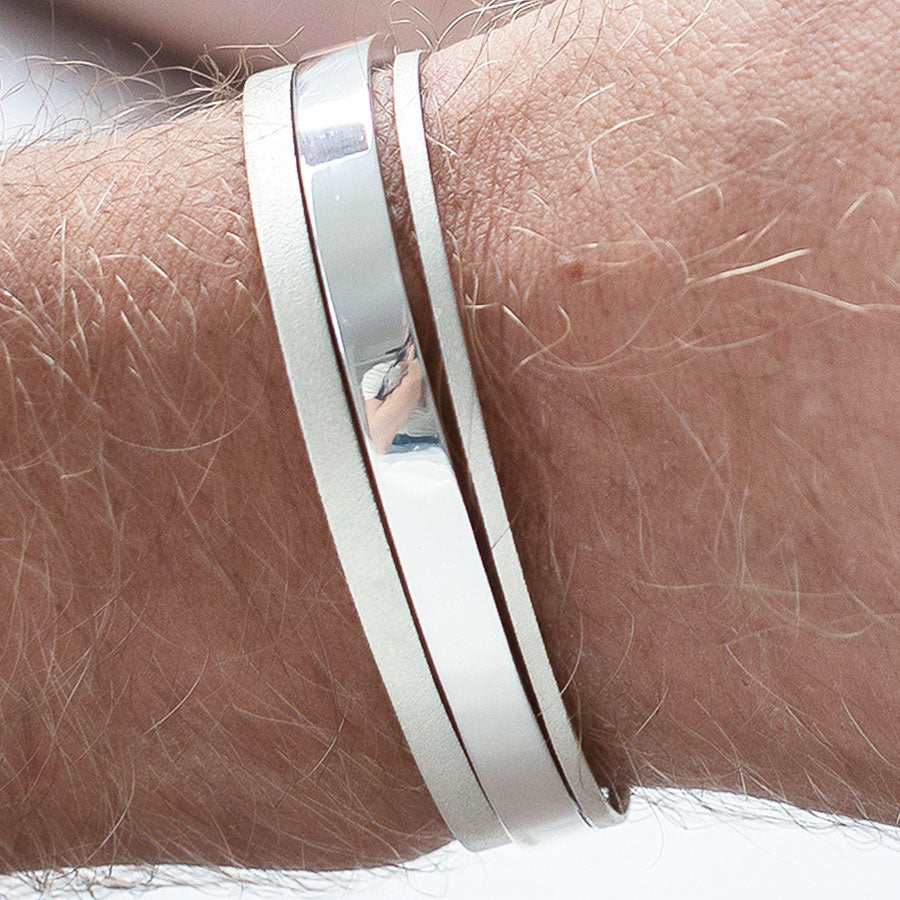 b2 bancroft silver bracelet | close up
