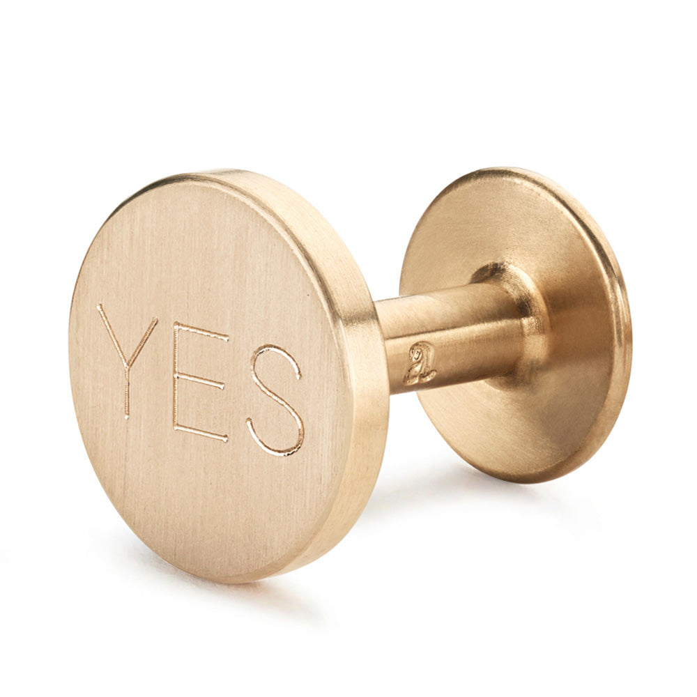 dot brass cufflinks engraved