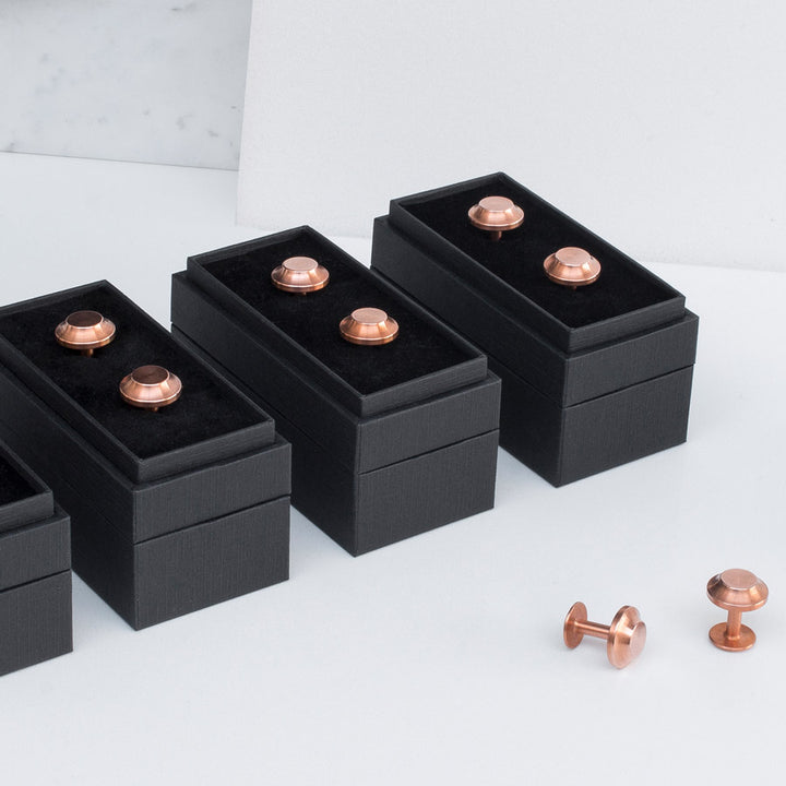 edward copper cufflinks | groomsmen gift ideas
