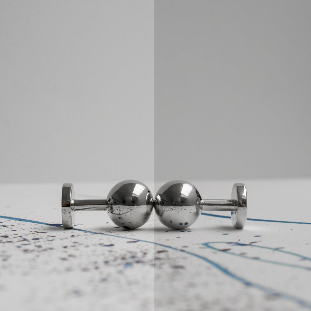 grafton polished silver cufflinks