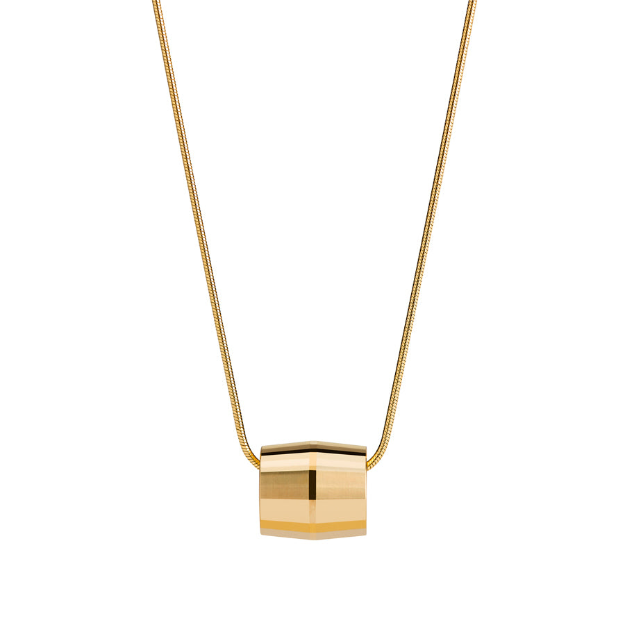 hope gold necklace | close