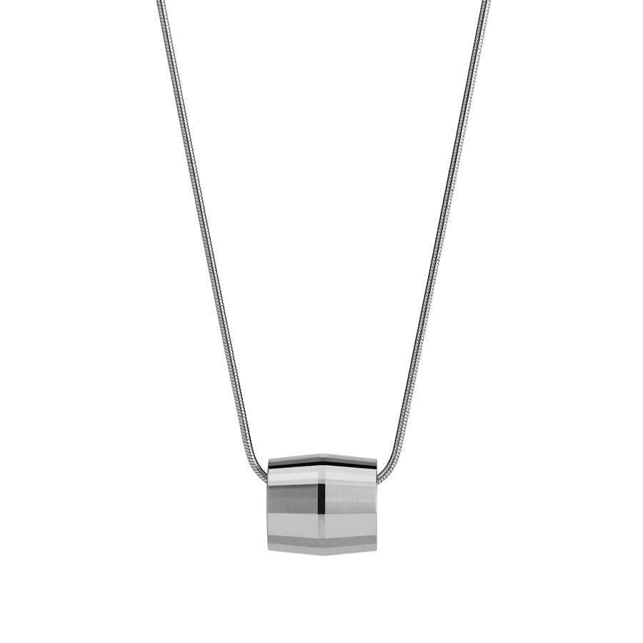 hope silver necklace | close