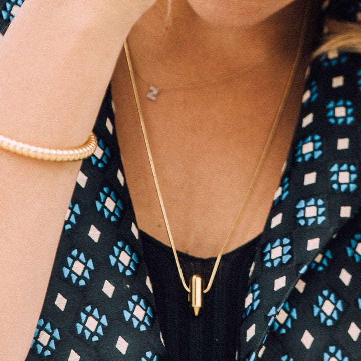 juno gold necklace | close up