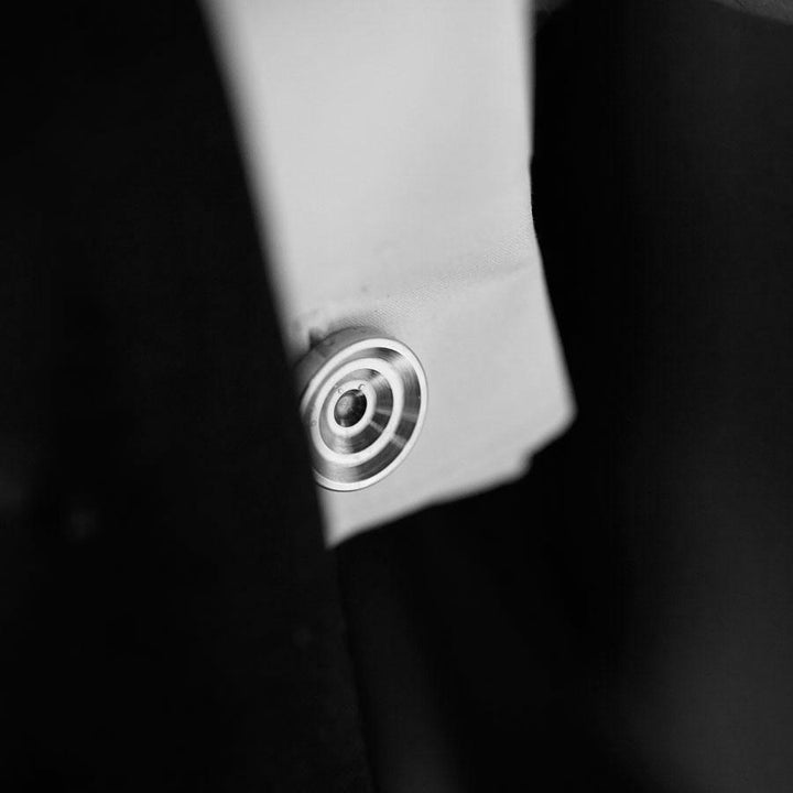 lucas steel cufflinks | detail