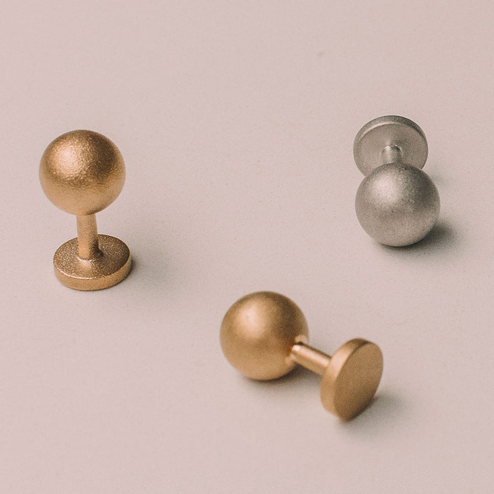 grafton cufflinks | blasted gold | Alice Made This
