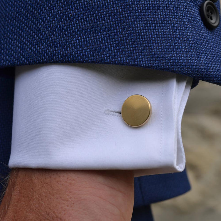 dot brass cufflinks | how to wear