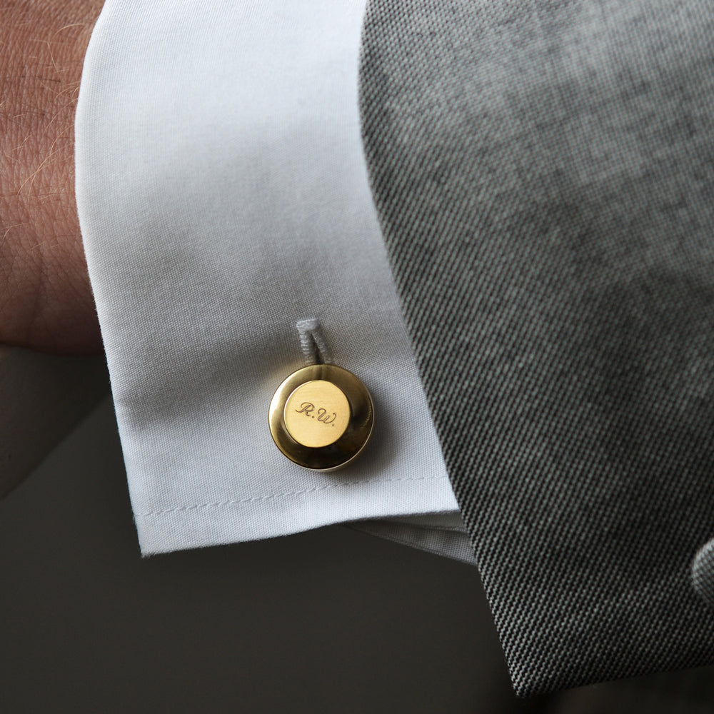 edward brass cufflinks | personalised